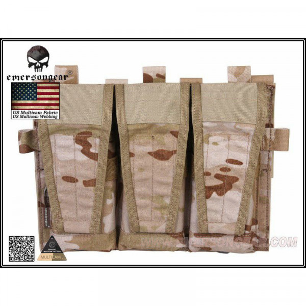 EMERSON Потрійний магазинний подсумок для:AVS Vest/Multicam Arid